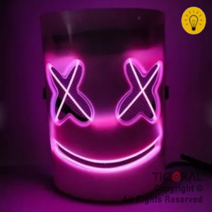 MASCARA MARSHMELLO LUMINOSO LED NEON X 1